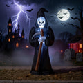 8 ft Inflatable Grim Reaper Ghost, Halloween outdoor decoration
