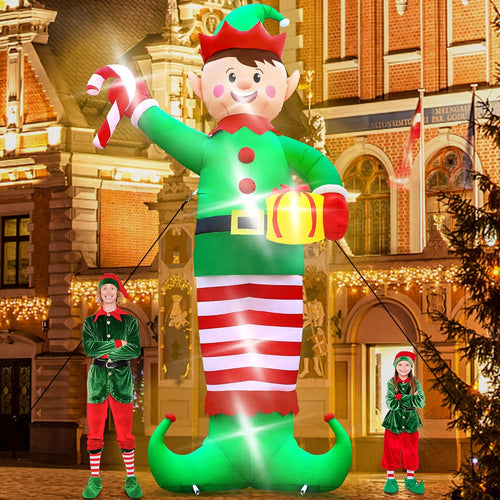 15 ft Giant Inflatable Christmas Elf, Christmas outdoor decoration